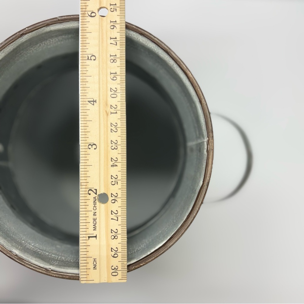 Rare Vintage Style Galvanized Milk Can With American Flag 8.75” X 13.5” - Picture 4 of 14